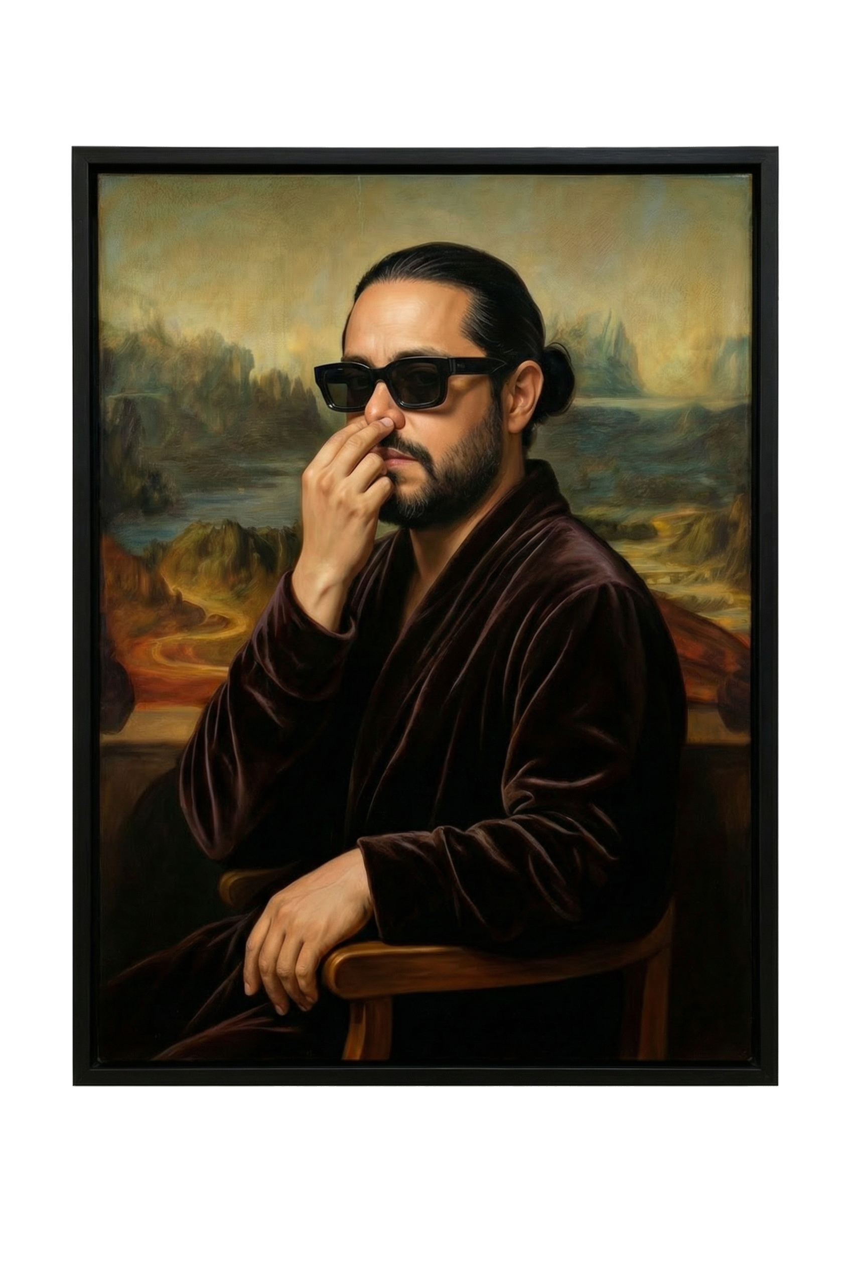 A framed Atelier portrait example